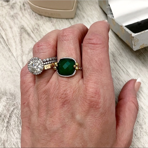 Jewelry - 🆕Green Onyx & Sterling Silver Gemstone Ring